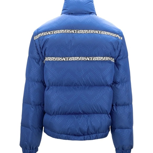 Versace Men’s La Greca medusa logo monogram convertible puffer vest coat NEW - Picture 2 of 12